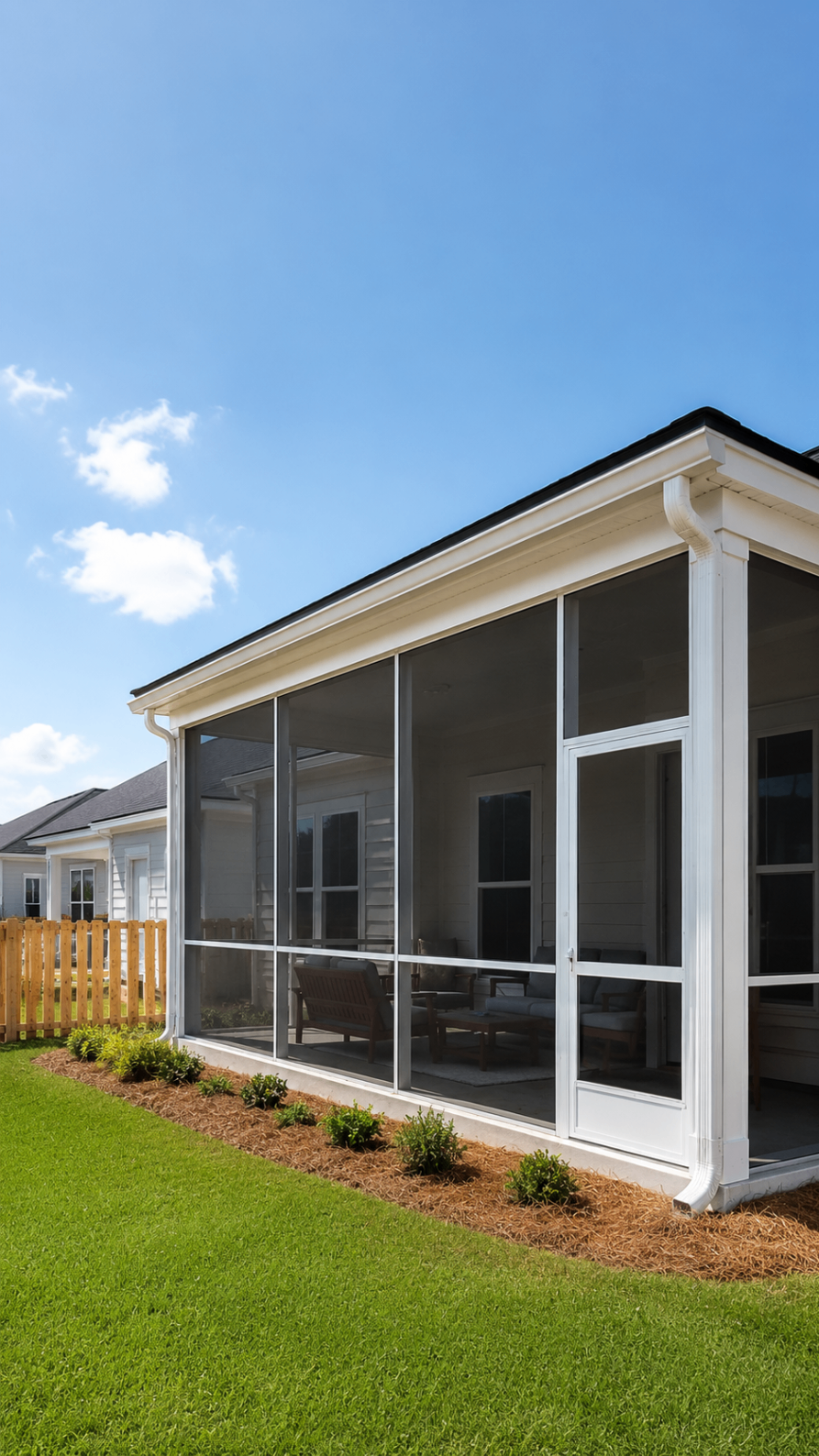 Screen porch project in Summerville